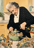 Nelson De La Nuez Angel Hair Pasta Print MOHA Museum of Humor Art Angels Cooking Dinner