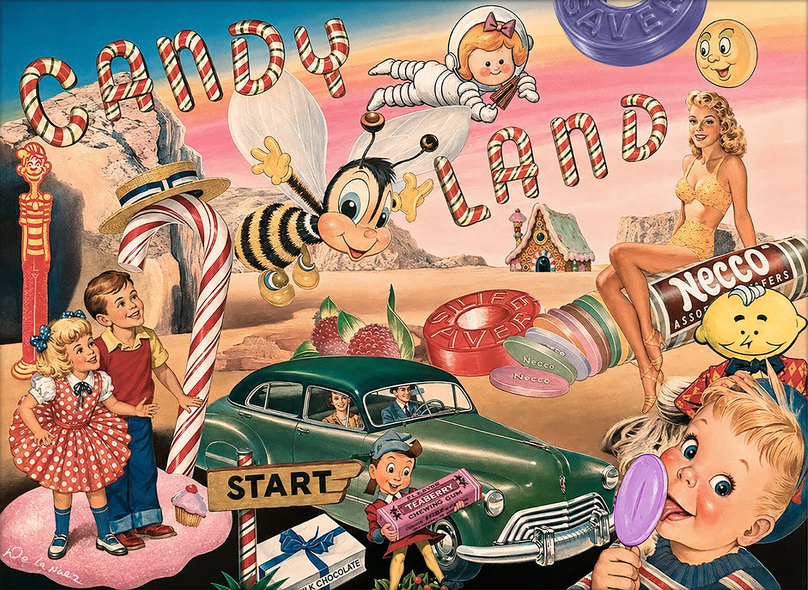 Nelson De La Nuez Candy Land Print MOHA Museum of Humor Art Retro Pop Culture Board Game Sugar Sweets 