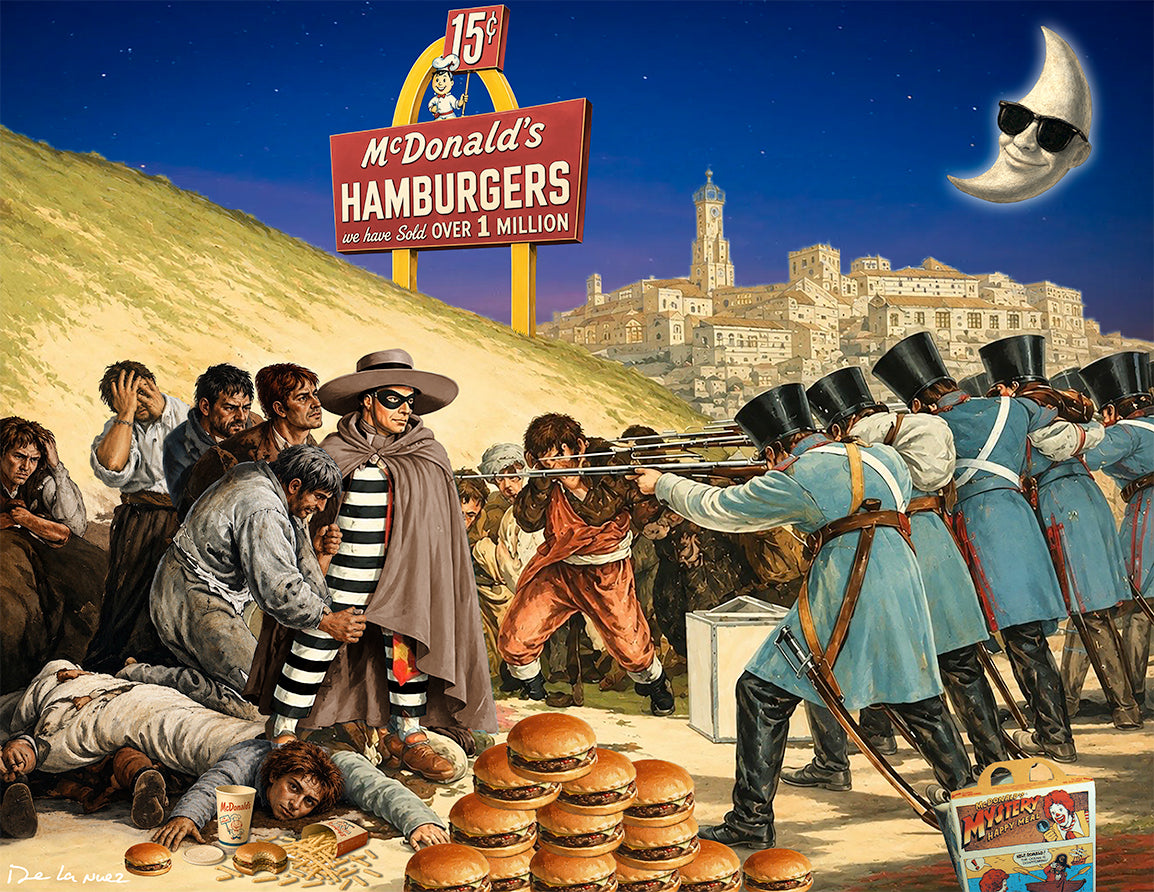 Nelson De La Nuez Execution of the Hamburglar Print Museum of Humor Art MOHA Hamburger McDonald's
