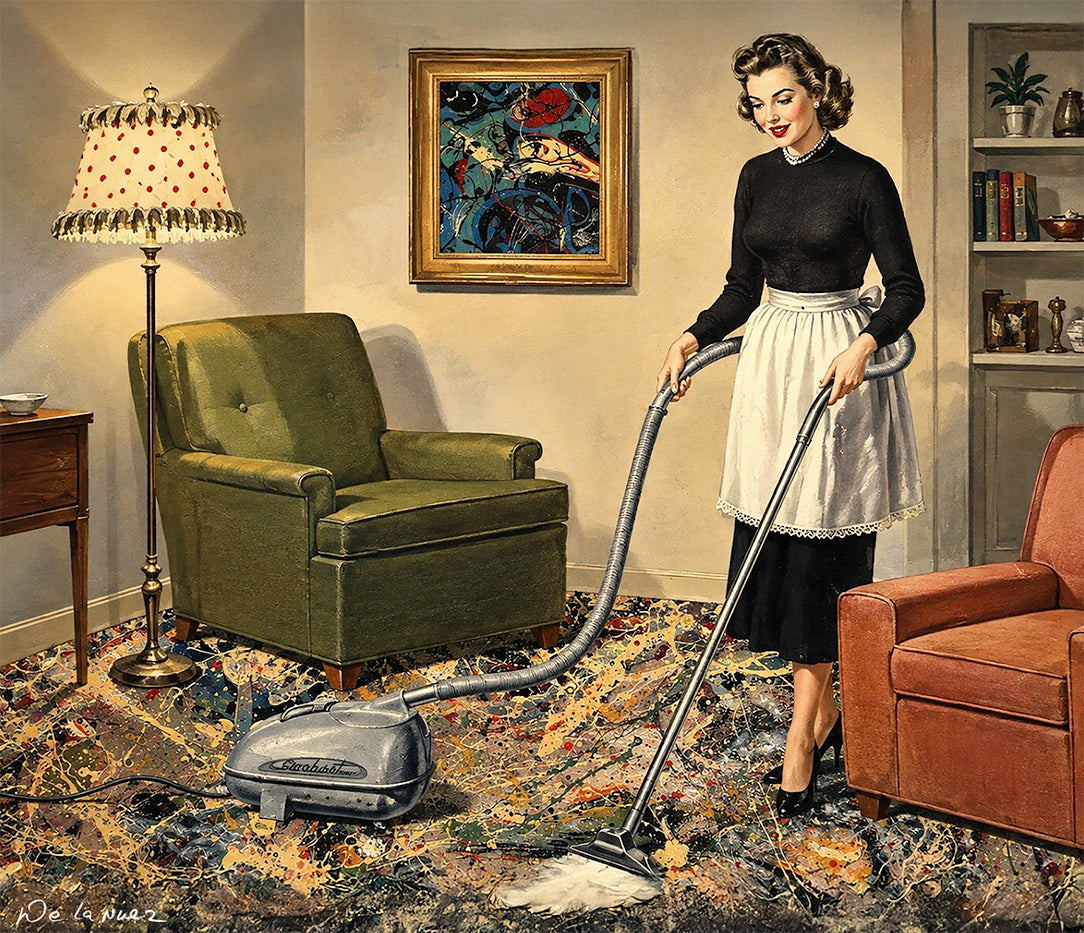 Nelson De La Nuez Jackson Pollock's Living Room Print MOHA Museum of Humor Art 