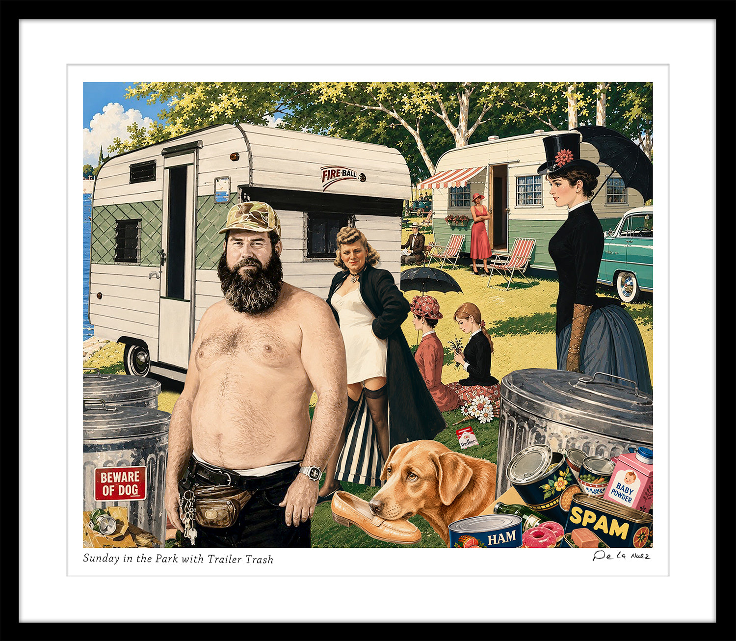 Sunday in the Park with Trailer Trash Print