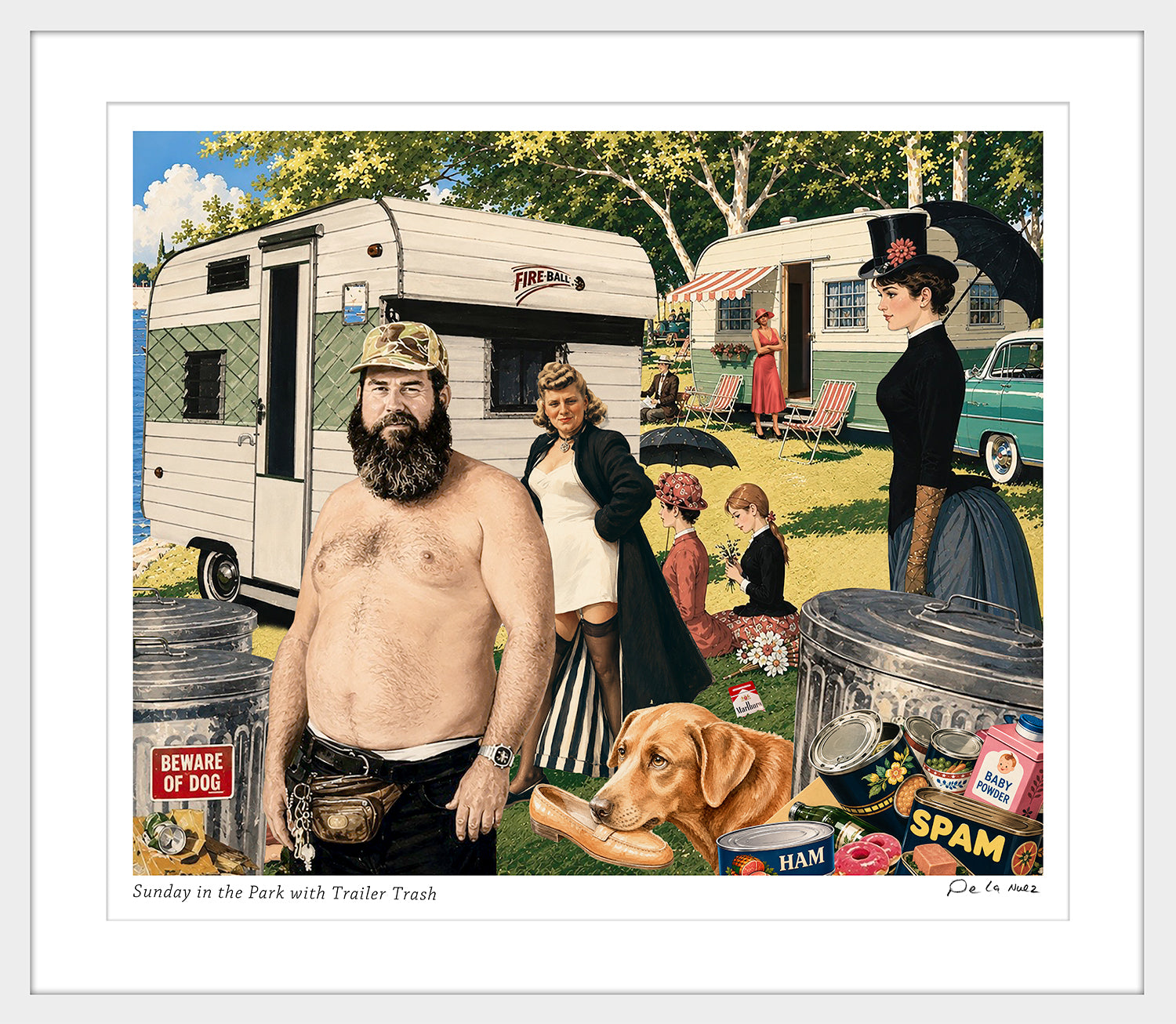 Sunday in the Park with Trailer Trash Print