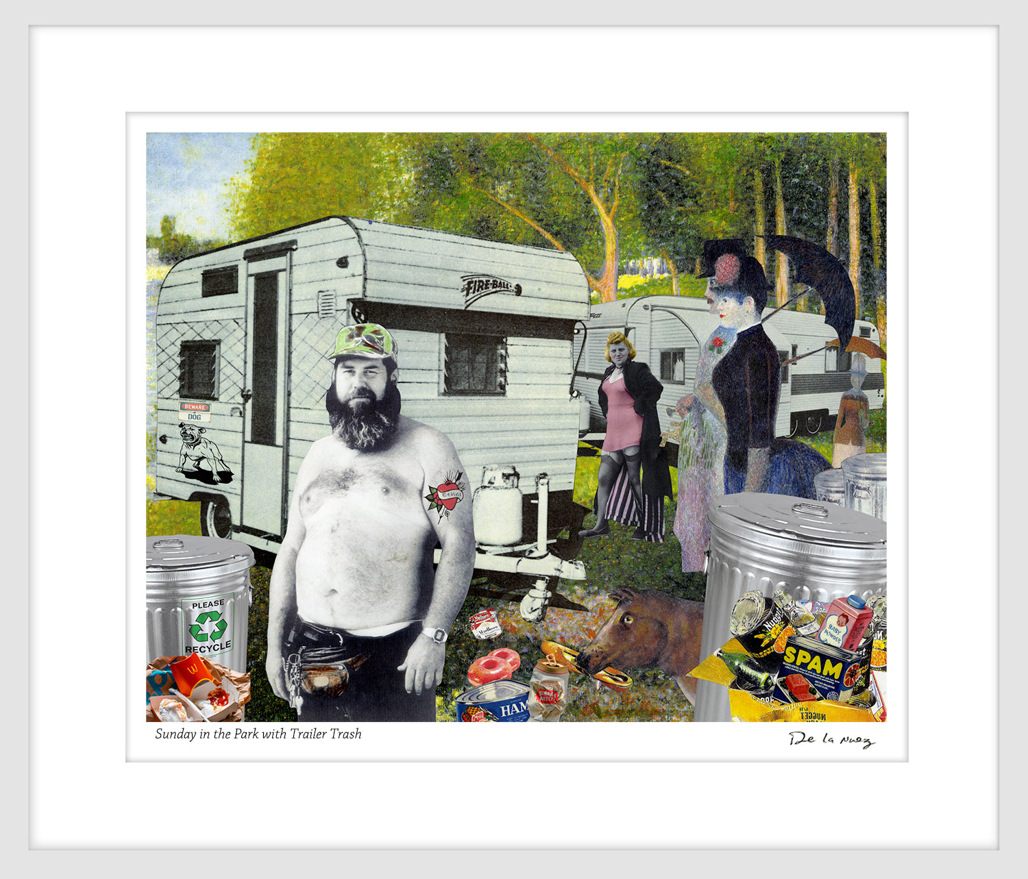 Sunday in the Park with Trailer Trash Print