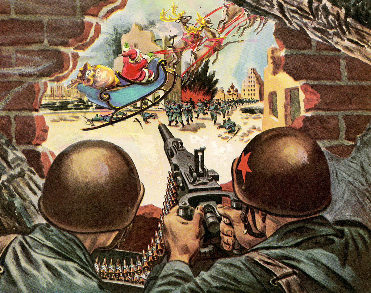 Nelson De La Nuez Suspected Terrorist Print MOHA Museum of Humor Art Santa Claus Christmas Soldiers