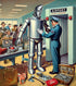 Nelson De La Nuez TSA Pat Down Print MOHA Museum of Humor Art Tin Man Travel Airport Security Wizard of Oz
