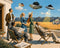 Nelson De La Nuez The Watchers Print MOHA Museum of Humor Art UFO's Space Aliens Desert Area 54 Science Fiction