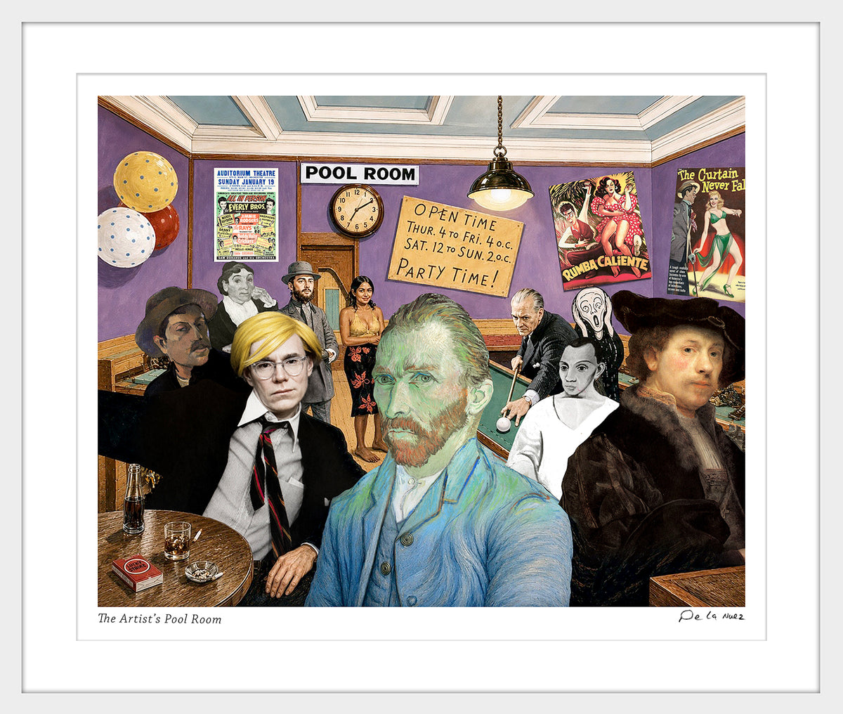The Artists' Pool Room Print