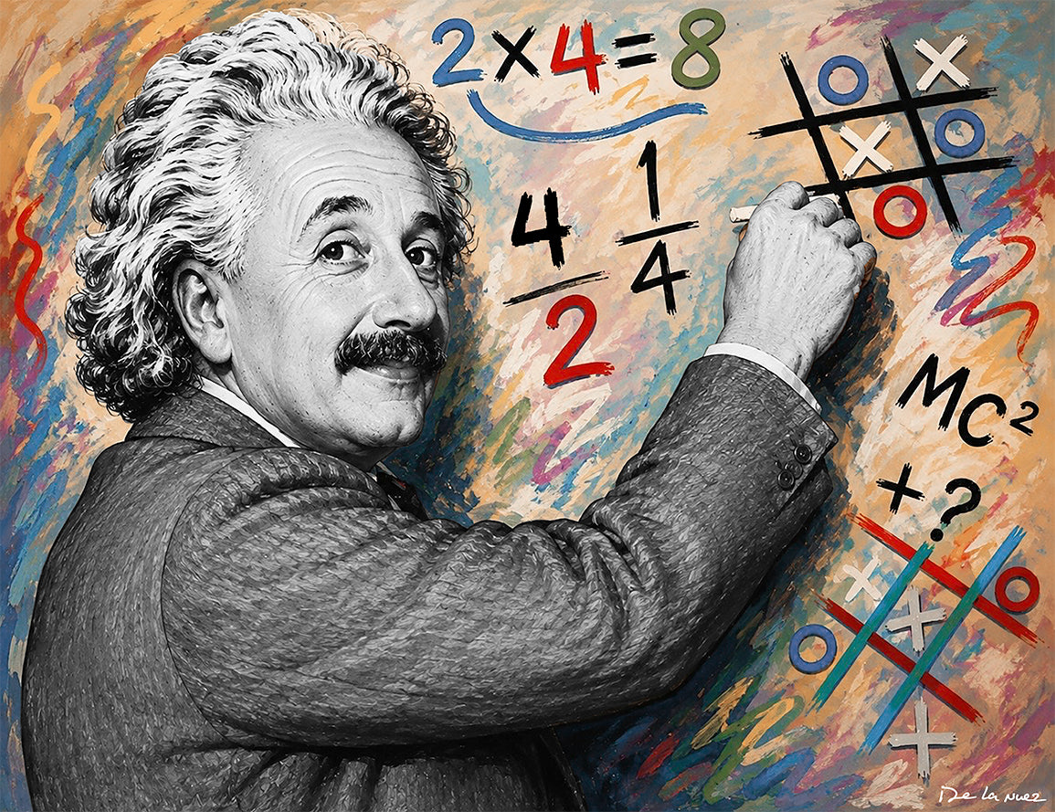 Nelson De La Nuez New Theory of Relativity Print The Museum of Humor Art MOHA Einstein Mathematics