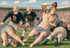 Nelson De La Nuez The Sistine Yard Rush Print MOHA Museum of Humor Art Religion Football Sports  