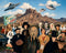 Nelson De La Nuez Waiting to be Abducted by UFO's Print The Museum of Humor Art MOHA Aliens Science Fiction Pop Culture Art History The Scream Area 54 Wizard of Oz