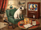 Nelson De La Nuez Watch Dog Print MOHA Museum of Humor Art Animals Dogs Puppy Pet Vintage TV Retro Television Cartoons