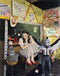 museum of humor art nelson de la nuez wrong side of the rainbow print wizard of oz parody dorothy toto flying monkey graffiti bar