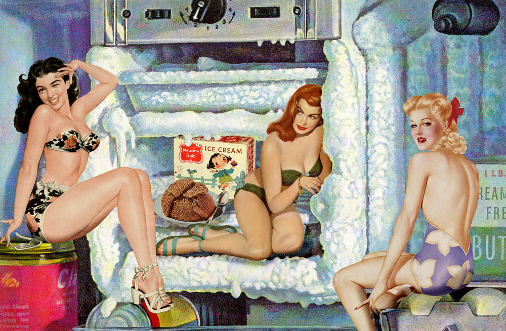 pinups cool chicks nelson de la nuez humor art 