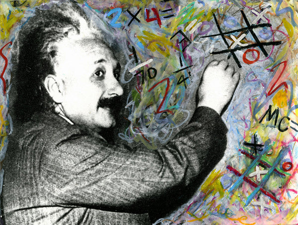 Einstein genius humor art nelson de la nuez